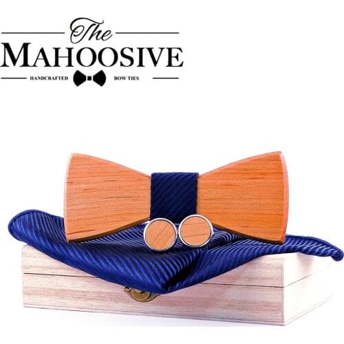Men Wood ties corbatas para hombre Classic Business Neck Wooden bow Tie For Men Suit For Wedding Party Necktie modis