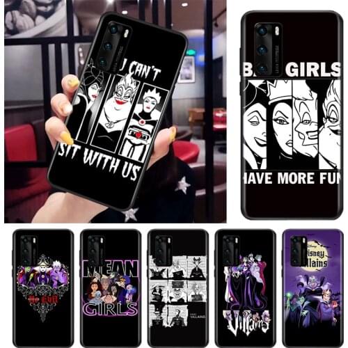 Disney villains combo For Huawei P Smart S Z Mate 40 RS 30 20 10 Pro Plus Lite 2019 2020 2021 Black Soft Phone Case