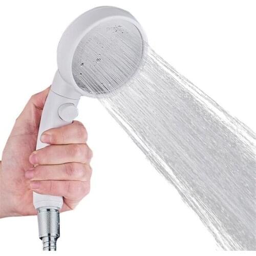 Bathroom High Pressure Shower Head Adjustable Hand Held Shower Head Water Saving One Button ON/OFF Switch Shower Head