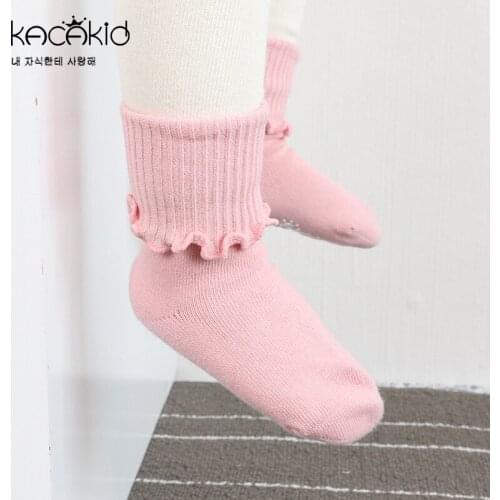 KACAKID Official Store Children Girl Socks Sweet Style Antislip Baby Children Girl Socks Cute Turn Down Children Girl Socks 1160