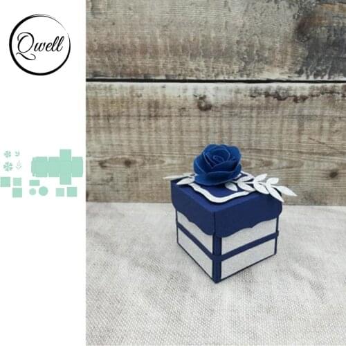 QWELL Flower Box Metal Cutting Dies for Scrapbooking and Card Making Paper Embossing Craft New 2019 die cuts
