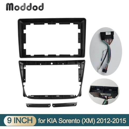 9 inch Radio Frame Fit for 2013 KIA SORENTO GPS DVD Fascias Dashboard Refitting Installation Trim Kit Bezel Stereo Panel