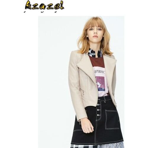 Spring Autumn Real Leather Motorcycle Coats and Jackets Women Sheepskin Jacket Slim Chaqueta Cuero Mujer 119310529