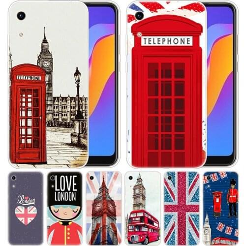 Luxury Silicone Case london bus england telephone for Huawei Honor 9X 8A 7A 20 Pro 7X 8X 7S 8S 8 9 10 Lite View 20 20i 10i Play
