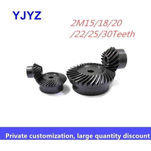 2M 15/18/20/22/25/30teeth precision spiral bevel gear spiral bevel gear 1:1 transmission 1 pc