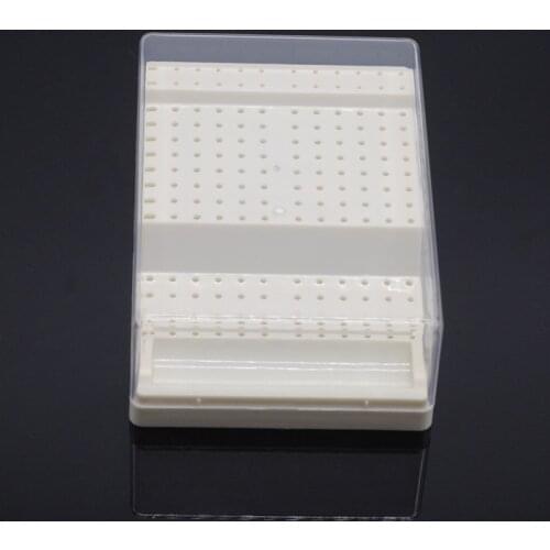 Dentistry Lab RA/FG Bur Block Station with Lid Plastic Holders 168 Burs Hole