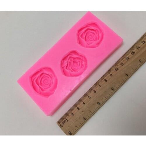 Three Roses Flower Cake Decorating Tools Cake Making Moulds Candle Mold