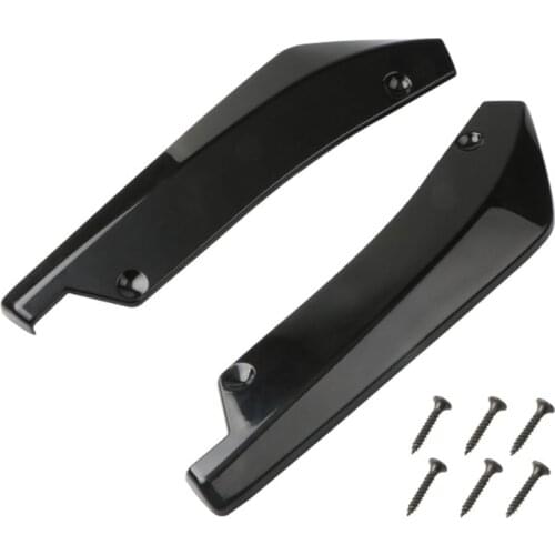 4X7F 2Pcs Universal Car Rear Bumper Lip Spoiler Diffuser Splitter Scratch Protector Bumper Deflector Spoiler