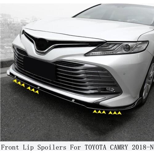 Front Bumper Diffuser Lip Spoilers For TOYOTA CAMRY 2018 2019 2020 2021 High Quality PP ABS Auto Accessories