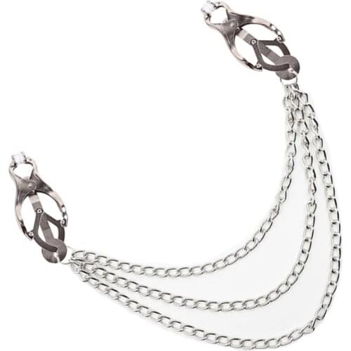 Nipple Clamps BDSM Women Toys Metal Bondage Chain Nipple Clips Labia Slave Sex Games