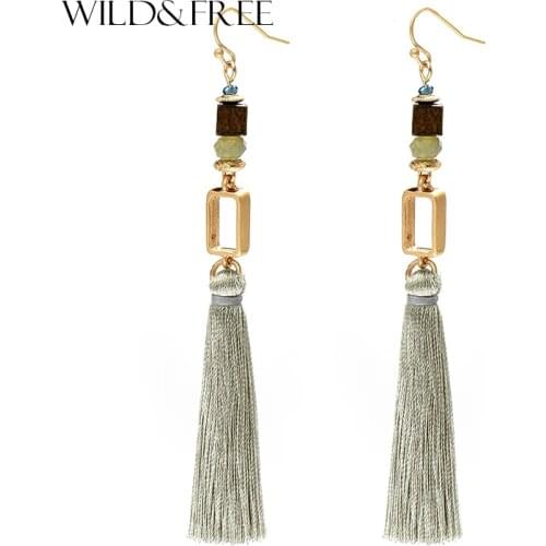 New Fashion Brand Long Tassel Earrings For Women Bohemia Statement Dangle Earrings Handmade Jewelry Brincos Pendientes
