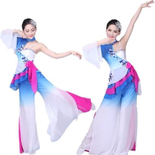 New Arrival Chinese Classical Dance Costumes Women National Yangko Dance Clothing Female Fan Dance Costume for Stage Show