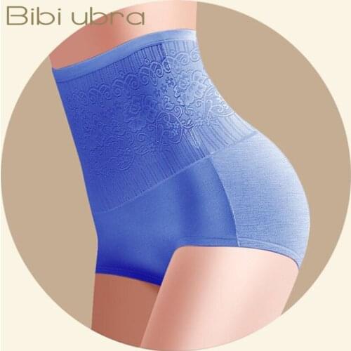 Women High Waist Lingerie Briefs Seamless Sexy Lace Female Control Panties Abdomen Hips Slimming Briefs Seamless Body Shapewear