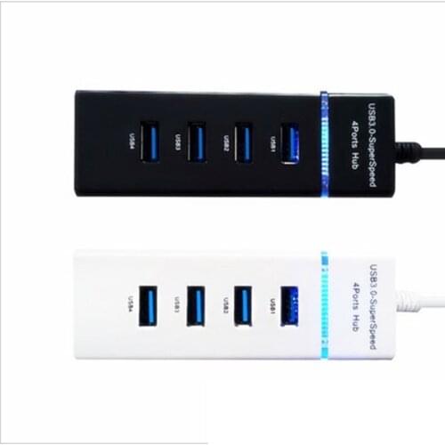 1pcs Usb Port Hub High Quality 4 Ports LED USB 3.0 Adapter Hub for PC Laptop
