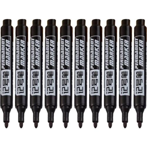 10 Pcs Oily Non-Erasable Waterproof Markers Brush Pen Sketch Based Markers Drawing Pens Art Supplies Designer Paint Pen