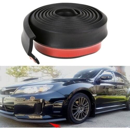 2.5m/8.2ft Car Styling Car Bumper Strip Rubber Bumper Strip 65mm Bumper Lip Car