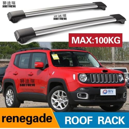 2Pcs Roof bars For JEEP renegade 2015+ Aluminum Alloy Side Bars Cross Rails Roof Rack Luggage LOAD 200KG Vehicle mounted