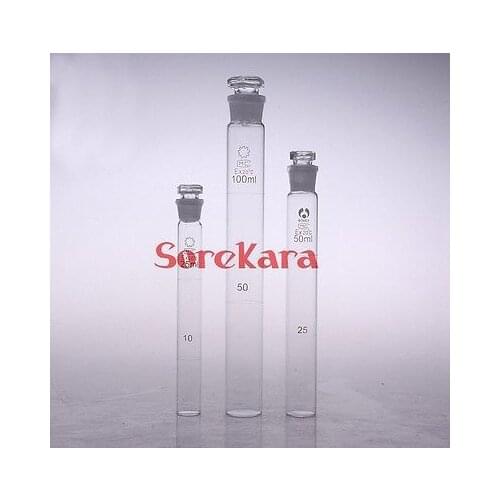 2x Glass Colorimetric tube with Stopper 25ml Color Comparison Tube Colorimeter Tube