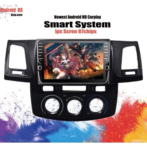 8'' IPS Car HU Head Unit Tape Recorder For Toyota Fortuner Hilux 2008 2014 dvd player pc tablet 4G+64G CARPLAY BT DSP DVR CAM