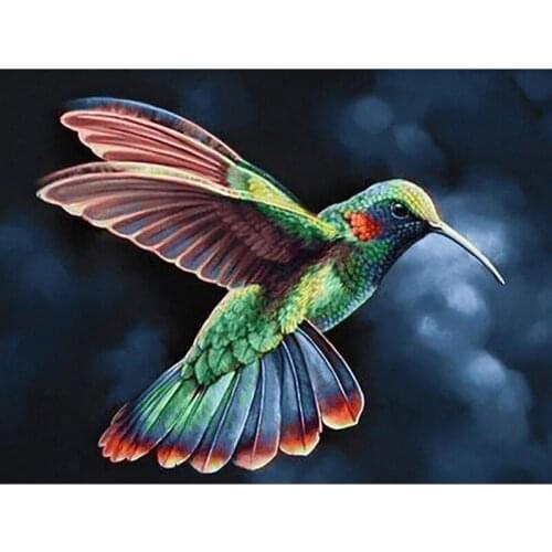 Diamond Painting Cross Stitch Hummingbird Animals Pictures of Rhinestones Needlework Round Diamond Mosaic Home Decor