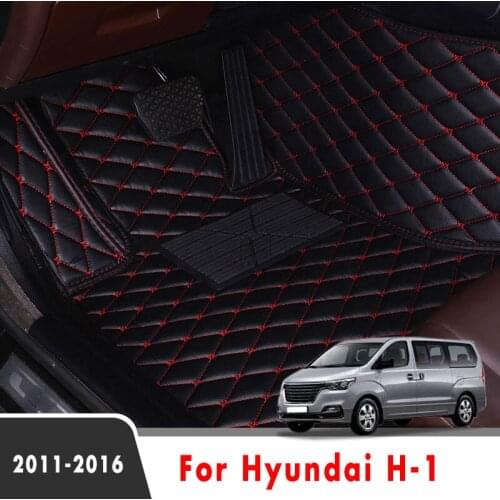 Car Floor Mats For Hyundai H-1 2016 2015 2014 2013 2012 2011 Artificial Leather Carpets Cover Foot Pads Car Accessories Interior