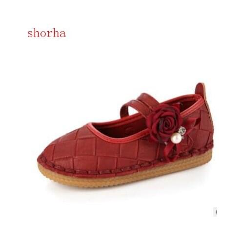 Leather Bow Kids Shoes For Girl Princess Party Wedding Dance Baby Girl Shoes For Children Pink Shoes Spring Summer