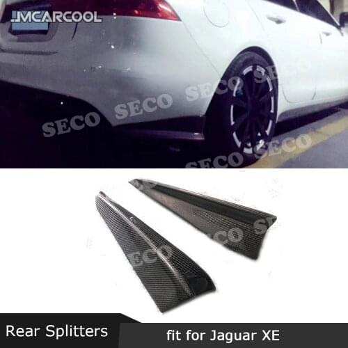 For Jaguar XE Sedan 4-Door Spoiler 2015 2016 2017 Rear Lip Splitters Flaps Carbon Fiber / FRP Car Bumper Protector Car Styling
