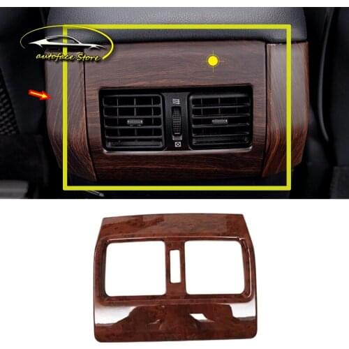 ABS Chrome For Toyota Prado FJ150 2010-2017 Accessories Car Back Rear Air Condition Outlet Vent Frame Cover Trim Sticker Styling