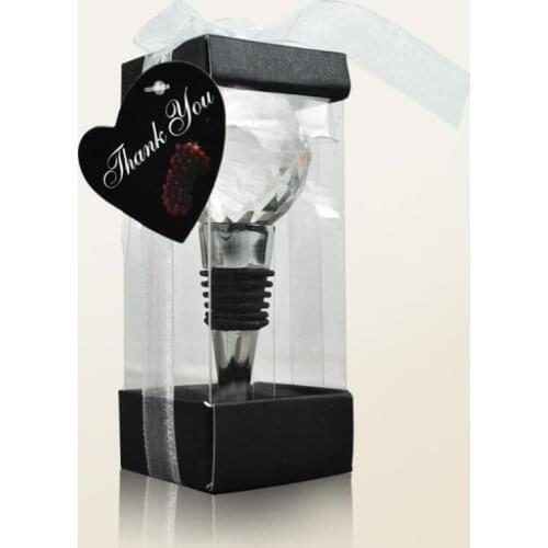 Crystal ball metal Wine cork wine stopper bottle opener Wedding party favor gifts souvenirs for guests LX4338
