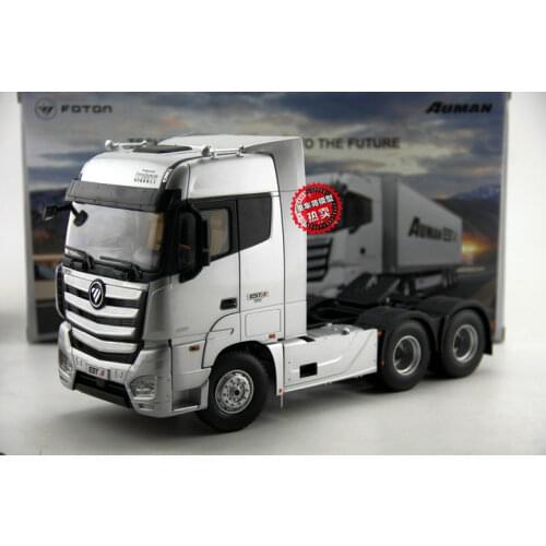 Exquisite Collectible Alloy Model Gift 1:24 Scale Foton Auman EST -A Truck Tractor Trailer Vehicles DieCast Toy Model Decoration