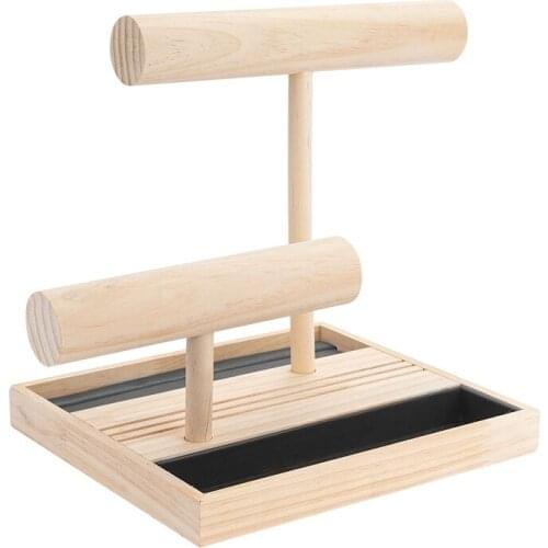 Kili Solid Wood Earring Holder Household Jewelry Storage Tray, Bracelet Holder, Ring Holder, Necklace Display Stand