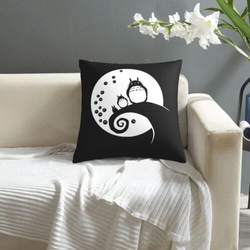Totoro pillowcase printed cushion cover sofa waist pillow pillow cover