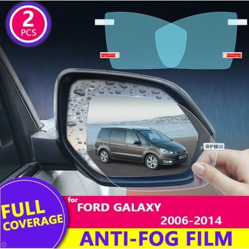For Ford Galaxy MK3 2006 ~ 2014 2011 2012 2013 Rearview Mirror Film HD Anti-Fog Rainproof Auto Mirror Sticker Car Accessories