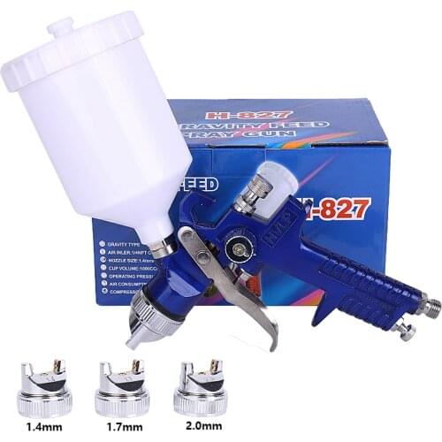 LUCHSHIY Professional Airbrush H827 HVLP Mini Paint Spray Gun 1.4/1.7/2.0mm Nozzle Airbrush For Painting Car Pneumatic Spray Gun