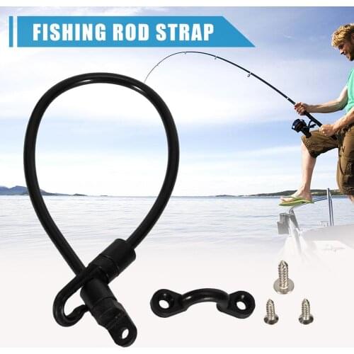 Fishing Rod Tamer Strap Belt Holder Saver Deck Mount Connector Deck Fishing Rod Connector Fishing Gear Equipment Screw Drilling
