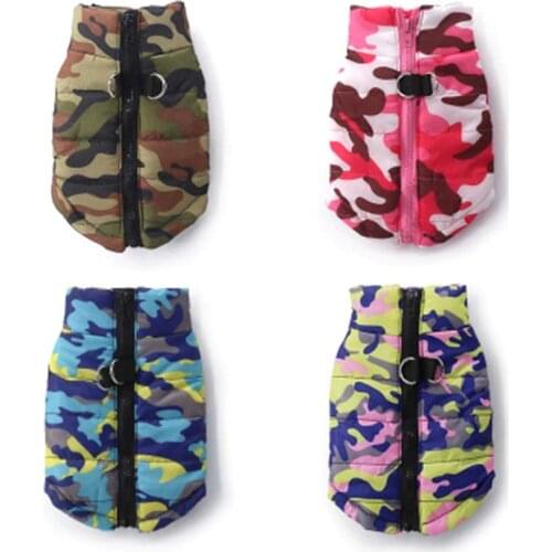 Warm Dog Clothes French Bulldog Dog Coat Jacket Waterproof Dogs Clothing for Small Dogs Costume Ropa Perro Camouflage Pets Vest