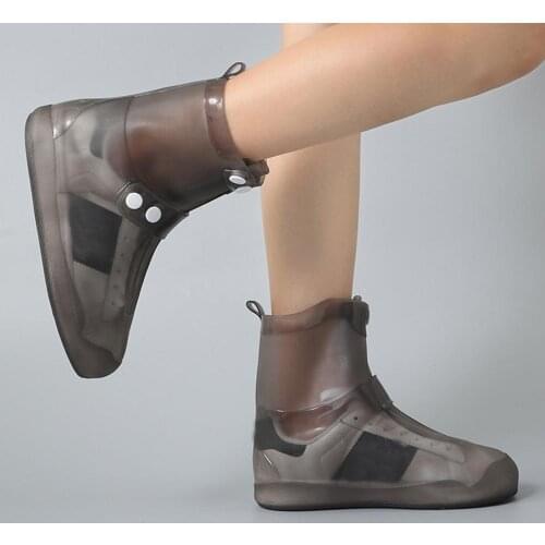 Protective Anti-Slip Waterproof Thick Button Rain Boot Cover High-Top Overshoes Rain Boot Cover High-Top Overshoes Rain Boot Cov