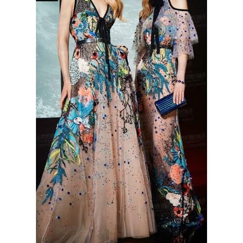 0.5meter expensive NEW fashion 3D color Hollow Embroidered yarn lace fabric for DIY wedding dress cloth