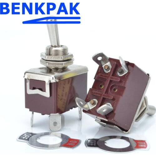 12mm 4 flat pin toggle switch ON-OFF