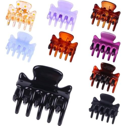 3cm Women Girls Hair Claw Clips Mini Crab Hair Claw Plastic Hairpin Jaw Clamp Girls Hair Styling Tool Hair Accessories,12Pcs