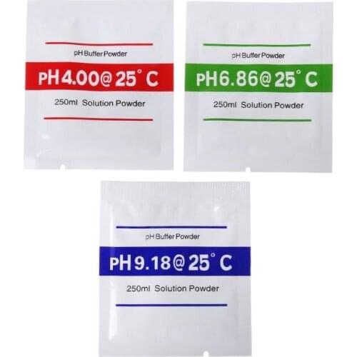 3pcs/lot PH Buffer Powder For Test Meter Measure Calibration PH 4.00 6.68 9.18