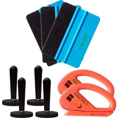 9 in 1 Car Sticker Film Wrapping Squeegee Vinyl Cutter Gripper Magnetic Holders Auto Accessories Window Tint Tool K13