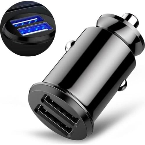 Hot Mini Dual USB Car Charger 5V 3.1A Fast Charging 2 Port USB Phone Auto Charger Adapter for Mobile Phone Tablet Car Charge
