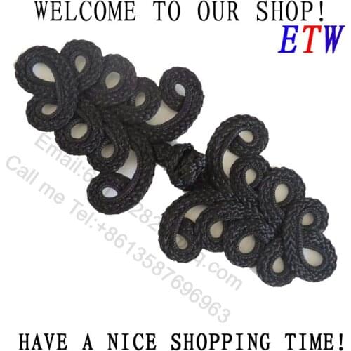 Free shipping Bag black China knot button 15-17cm 5 pcs Big quantity big discount