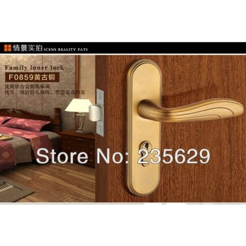 Free Shipping, Bedroom, Bathroom, passageway,Kitchen Lock, Antique Bronze finished lock, 35-45mm door thickness,single bolts