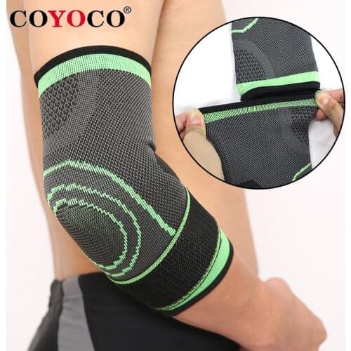 COYOCO Brand Adjustable Elbow Pad Protect Support Knee Sleeve 1 Pair Bandage Sports Outdoor Cycling Gym Elbow Guard Brace Warm