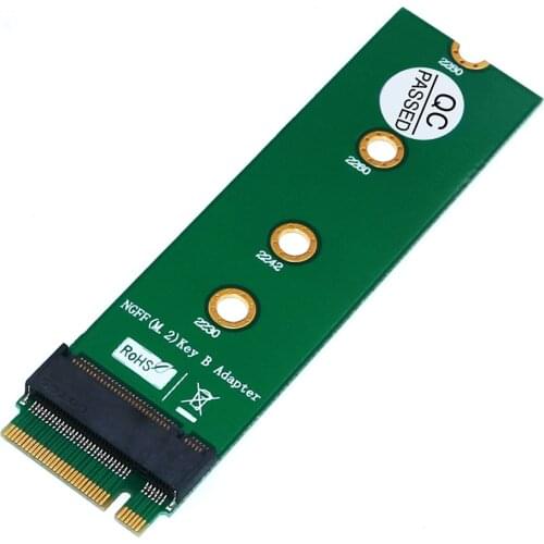 BTBcoin Add On Cards Converter M.2 NGFF Key B to Key B Adapter M.2/M2 NGFF Raiser Riser Card for SATA-bus NGFF SSD M2 WiFi Cards