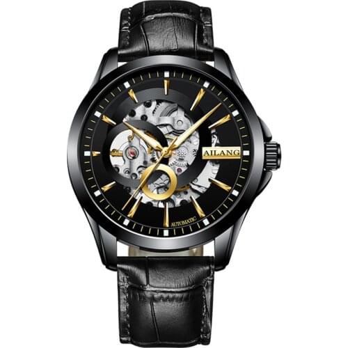 AILANG New Men Phantom Hollow Business Luminous 30M Waterproof Automatic Mechanical Watches Swimming And Hand Washing 205