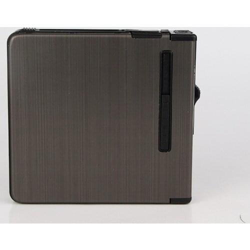 Aluminum Alloy Cigarette Case Lighter 20-piece Cigarette Case Ultra-thin Integrated Portable Creative Windproof Cigarette Case