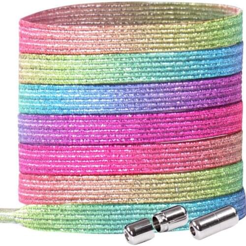 Children Elastic Locking Shoelaces Fashion No Tie Laces Kids Boys Girls Tie Shoes Independently with Sneakers